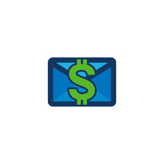 Money Mail Logo Icon Design