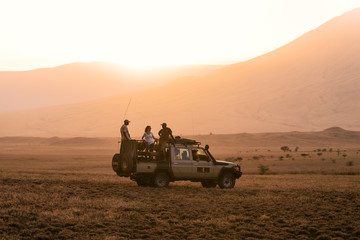 People on safari, Tanzania