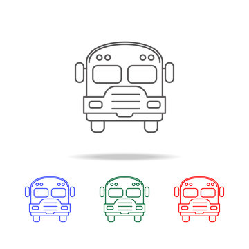 school bus icon. Elements of education multi colored icons. Premium quality graphic design icon. Simple icon for websites, web design, mobile app, info graphics