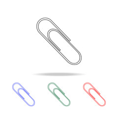 Obraz premium paper clip icon. Elements of education multi colored icons. Premium quality graphic design icon. Simple icon for websites, web design, mobile app, info graphics