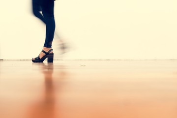 People walking in office