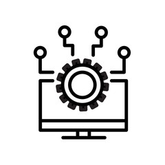 Laptop icon isolated on white background