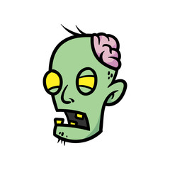 Cartoon Zombie Head