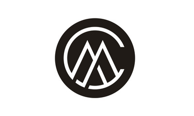 CM MC Letters Monogram Initials logo design inspiration - obrazy, fototapety, plakaty