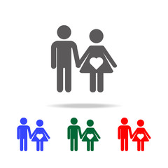 Couple in love icon. Girl with love icon Vector illustration. Elements of family multi colored icons. Premium quality graphic design icon