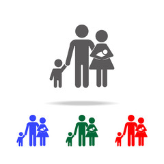 family Icon. Elements of family multi colored icons. Premium quality graphic design icon
