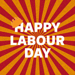 Happy Labour Day design concept. Vector.