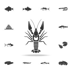 lobster icon. Detailed set of fish illustrations. Premium quality graphic design icon. One of the collection icons for websites, web design, mobile app