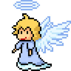 vector pixel art angel heaven