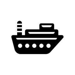 Obraz premium Sea ship icon isolated on white background