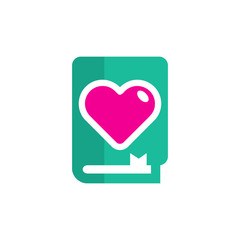 Book Love Logo Icon Design