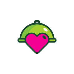 Food Love Logo Icon Design