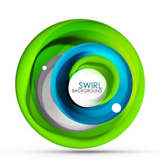 Spiral swirl flowing lines 3d vector abstract digital motion background design. Rotating concept