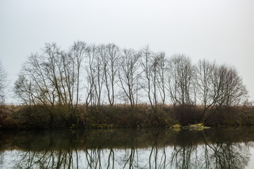 Obraz premium Morning mist on the river 