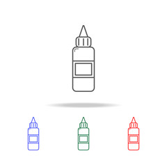 Sauce bottle icon. Elements of fast food multi colored line icons. Premium quality graphic design icon. Simple icon for websites, web design, mobile app, info graphics