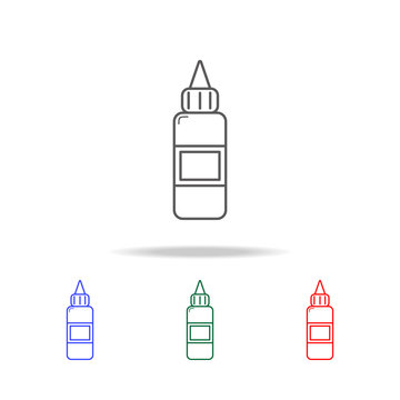 Sauce bottle icon. Elements of fast food multi colored line icons. Premium quality graphic design icon. Simple icon for websites, web design, mobile app, info graphics