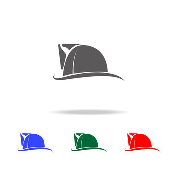 Fireman hat icon. Elements of firefighter multi colored icons. Premium quality graphic design icon. Simple icon for websites, web design, mobile app, info graphics