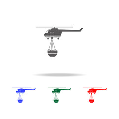 Fire service helicopter icon. Elements of firefighter multi colored icons. Premium quality graphic design icon. Simple icon for websites, web design, mobile app, info graphics