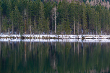 Obraz premium Lake Hintersee. Bavaria. Germany