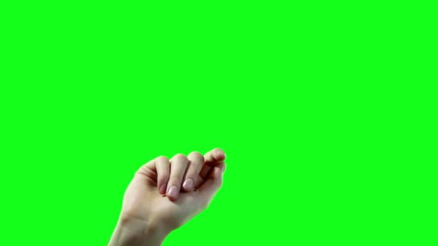 Touchscreen Wischbewegungen Swipe RIght, Left und Zoom In Green Screen 4k Video Footage Set.