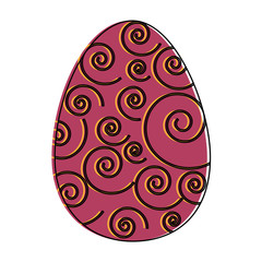 painted easter egg celebration icon vector illustration design