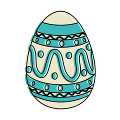 painted easter egg with ethnicity pattern vector illustration design