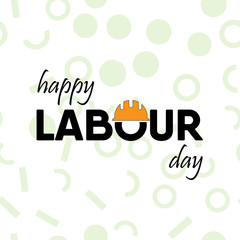 Happy Labour day greeting card. Vector illustration.