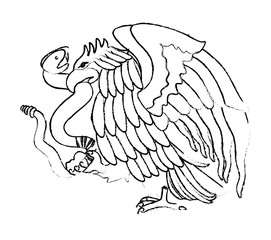 eagle devouring snake mexican emblem