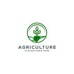agriculture logo template vector illustration