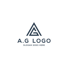 A.G logo concept, initial AG vector illustration