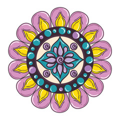 colorful and circular mandala mandala vector illustration design