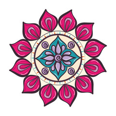 colorful and circular mandala mandala vector illustration design
