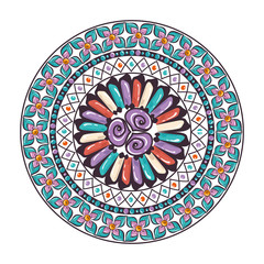 colorful and circular mandala mandala vector illustration design