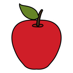 apple fresh fruit icon vector illustration design