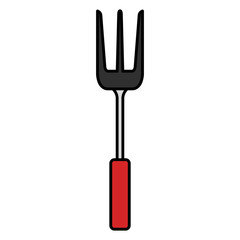 grill fork cutlery icon vector illustration design