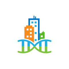 Dna Town Logo Icon Design