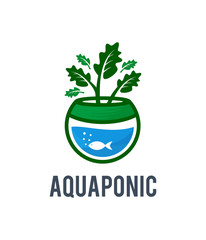 aquaponic vector, symbol and icon aquaponic