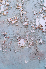 Peeling paint on the wall