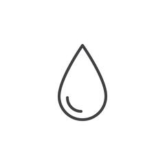 Water drop outline icon. linear style sign for mobile concept and web design. Drop of water simple line vector icon. Symbol, logo illustration. Pixel perfect vector graphics - obrazy, fototapety, plakaty