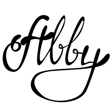 Abby name lettering