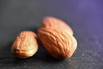 Almond nut Almond slice close up