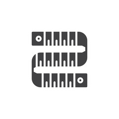 Measuring tape vector icon. filled flat sign for mobile concept and web design. Tailor centimeter simple solid icon. Symbol, logo illustration. Pixel perfect vector graphics