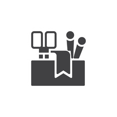 Sewing tools vector icon. filled flat sign for mobile concept and web design. Tailoring simple solid icon. Symbol, logo illustration. Pixel perfect vector graphics