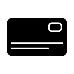 Credit Card Icon. Vector Simple Minimal 96x96 Pictogram