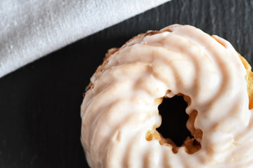 Sugary german donut called Spritzring bakery