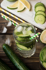 Refreshing summer drink: cucumber-lime lemonade