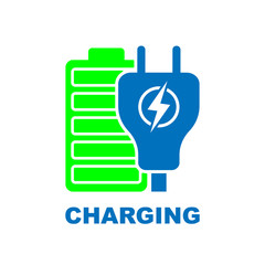 Obraz premium Charge Battery flat vector pictograph. Flat icon style for graphic design