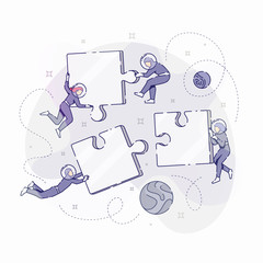 Developers doing puzzles