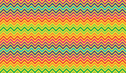 Colorful rainbow zigzag stripes pattern