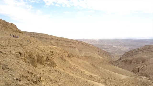 Aerial footage of the negev desert in israel